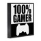 Stupell Industries 100% Gamer Black & White Framed Giclee, design by Kim Allen